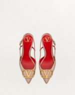 VLOGO SIGNATURE CALFSKIN SLINGBACK PLATFORM PUMP 120MM - Image 3